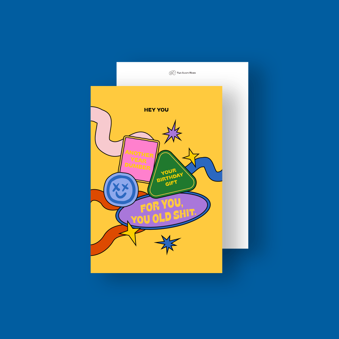 For you, you old shit Holographic Illustration Card