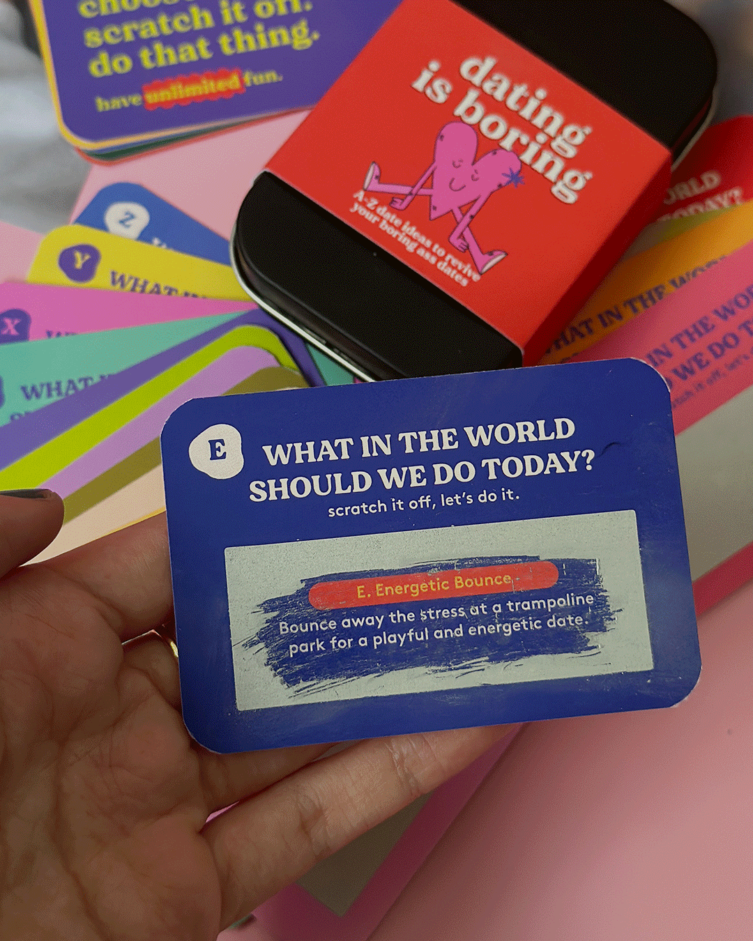 dating is boring: A-Z date ideas scratch off cards