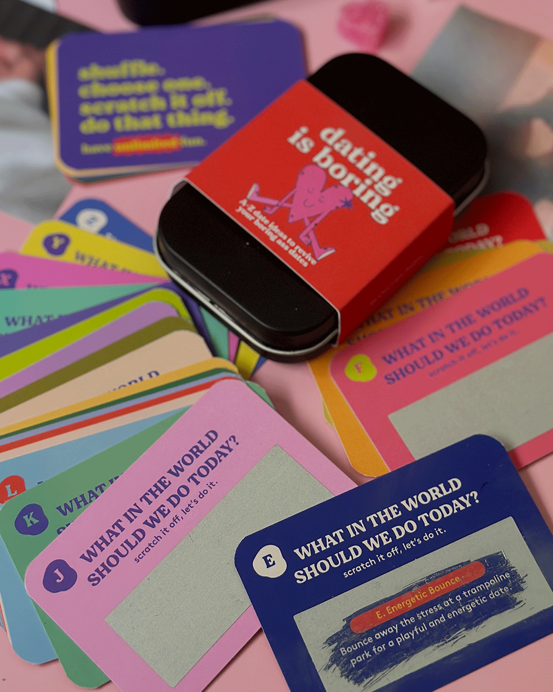 dating is boring: A-Z date ideas scratch off cards