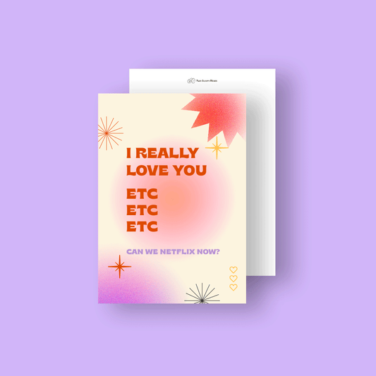I really love you Holographic Illustration Card